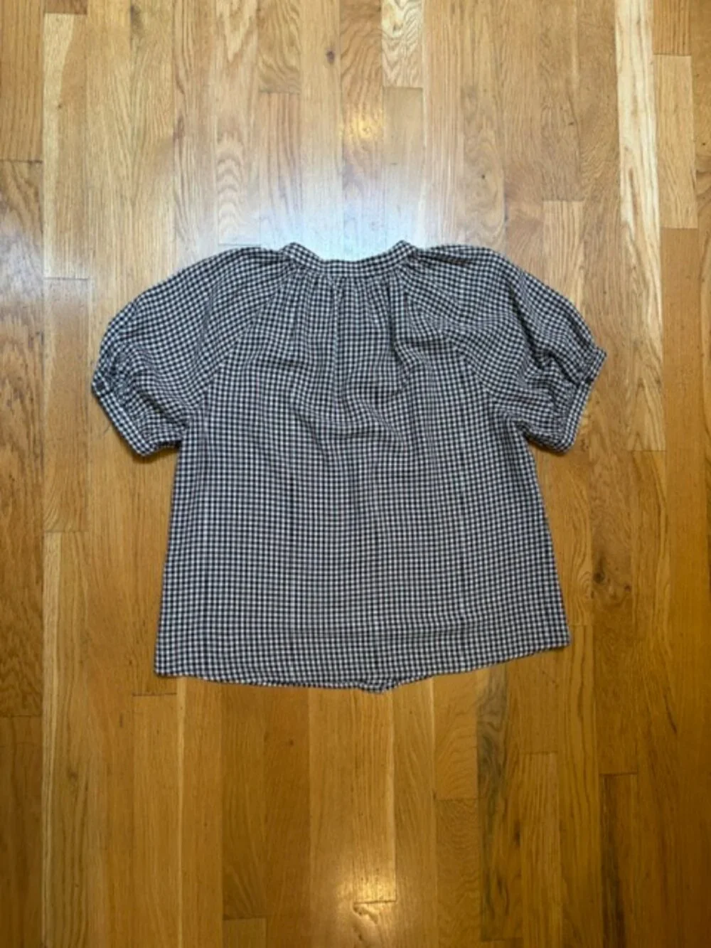 Evereve Cloth and Stone Gingham Raglan Blouse Medium - Picture 11 of 11